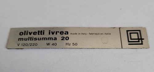 Targhetta originale olivetti - originale,