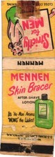 Mennen Skin Bracer lozione dopobarba rigorosamente per uomo copertina libro fiammiferi vintage