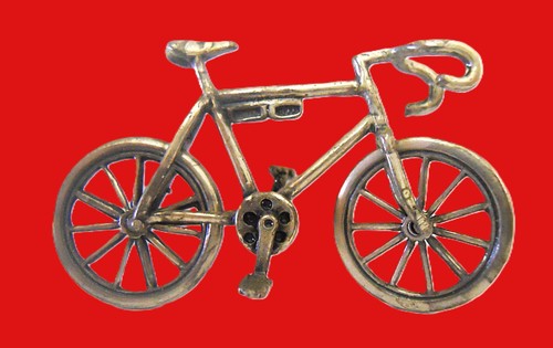 Bicicletta corsa argento - bicicletta,