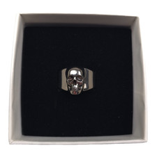 Anello teschio argento