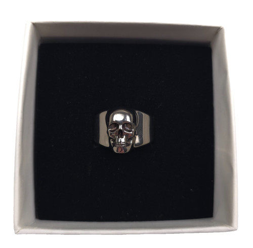 Anello teschio argento