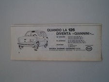 advertising Pubblicità 1976 GIANNINI FIAT 126