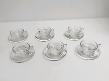 Tazzine da caffè Gondolo di Arcopal vintage francese set da 6 tazze e 6 piattini