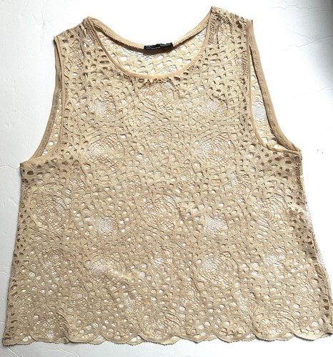 Zara elegante top - smanicato, in