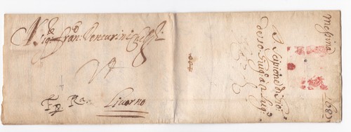 1687 italia messina lettera - italia,