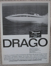 DRAGO ITALCRAFT BARCA 1977 ADVERTISING PUBBLICITA CON CARATTERISTICHE TECNICHE