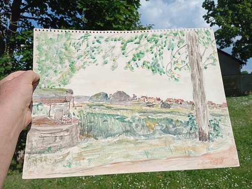 Disegno acquerello paesaggio - disegno,