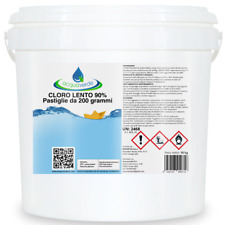 Acquaverde CLORO 90% in PASTIGLIE 200g TRICLORO LENTO IGIENE ACQUA PISCINA 10 kg