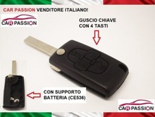 COVER GUSCIO LANCIA PHEDRA FIAT ULYSSE CHIAVE 4 TASTI TELECOMANDO ce536