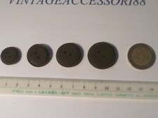 BOTTONE IN PELLE SCAMOSCIATA 2 FORI GRIGIO SCURO  X LODEN GIACCA CAPPOTTO SARTO