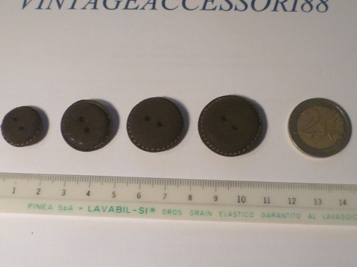 Bottone pelle scamosciata - in, 2