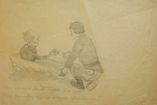 Antico dipinto a matita