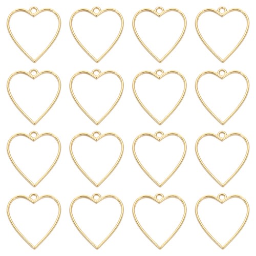 Pezzi cuore resina perline - cuore,