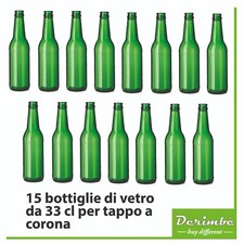 15 33cl Green Glass Bottles