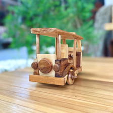 Handcraft Wooden Tuk Tuk Decor