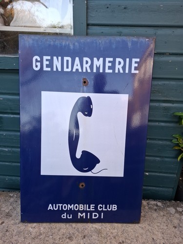 Vintage french enamel sign - vintage,