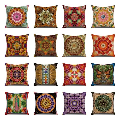 Copricuscino mandala fiore - 18",