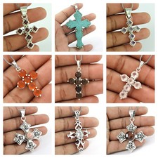 Croce Ciondoli Naturale Gemma