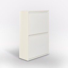 PORTARIFIUTI CM 60X25 H. 92 IN METALLO BIANCO