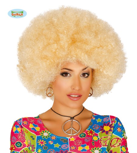 Parrucca afro bionda extra - parrucca,