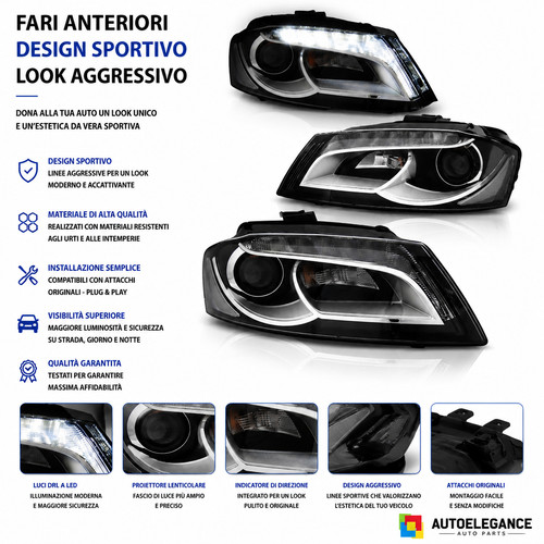Fari per audi 12 - 08-12, tru