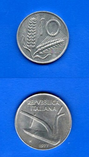 Moneta lire spighe di - moneta,