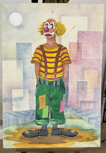 Quadro olio tela di lino - ad, su