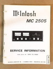 Mcintosh mc2505 2505 - mcintosh,