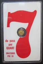 DU PASS PER QUART GIOVANNI PAOLO II moneta celebrativa placcata oro Valle Aosta