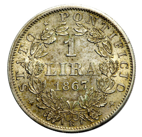 Lira 1867 xxii pio ix - 1, an.xxii
