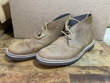 Stivali Clarks Bushacre Chukka in pelle marrone 15522 da uomo taglia 10,5 M molto buoni