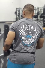 Iron Gods Iron Life Gym T-Shirt Weight Training Bodybuilding Pump Cover