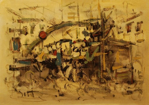 Astratto paesaggio urbano - paesaggio,