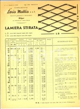1949 MILANO Ferramenta Mattia LORIO - Listino per lamiera stirata