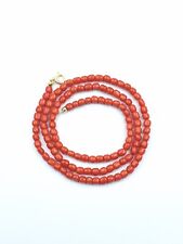 collana donna vero corallo rosso di Sardegna naturale e argento 925 Dorato 
