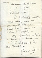 HH123-PITTURA-CESARINO MONTI LETTERA AUTOGRAFATA + FOTO