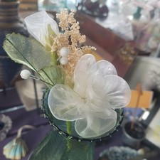 L18 Fiore Bianco Decorazione Segnaposto Decorativo Hand Made Bomboniera 