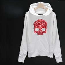 Felpa bianca con cappuccio