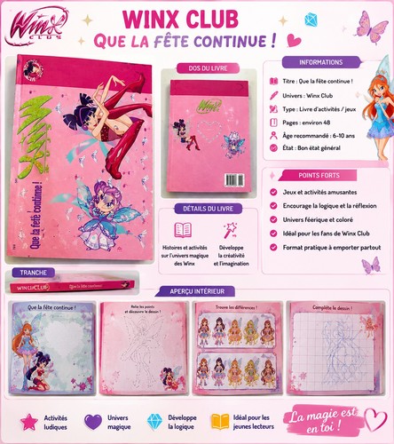 Livre winx club que la - la, fête