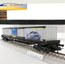 ROCO CARRO A CARRELLI PIANALE CON 3 CONTAINER OPEL 20' DB