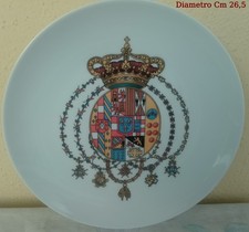 PIATTO CERAMICA STEMMA REGNO 2