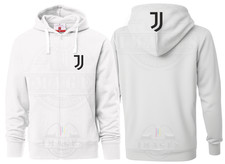 FELPA JUVE FULL ZIP CAPPUCCIO HOODIES JUVENTUS SOCCER TEAM ITALIA LOGO