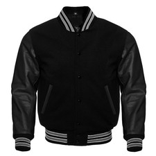 Bomber classico nero pecora