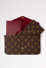 Louis Vuitton Pochette Félicie Borsa a tracolla Marrone Damier Ebene Tela