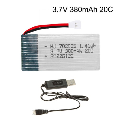 1pcs 380mah batteria lipo - 3.7v,
