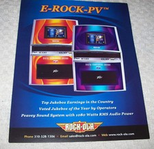 ROCK OLA E-ROCK PV JUKEBOX PEAVEY FLYER 2005 opera d'arte promozionale vintage