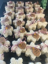 Set 3 candele natalizie fiocco