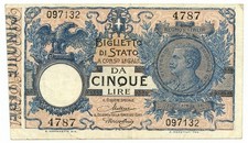 5 LIRE BIGLIETTO DI STATO
