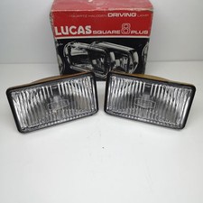 COPPIA FARI FENDINEBBIA ANTERIORI UNIVERSALI LUCAS 80mm x 150mm COLORE BIANCO