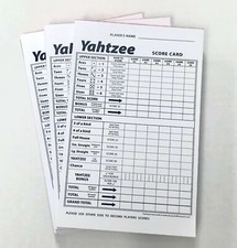 Yahtzee Score Card Pad Fogli
